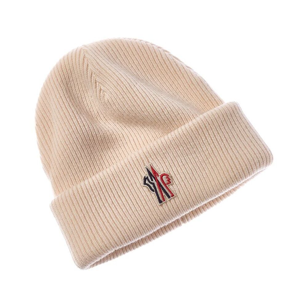 Moncler Womens Wool Beanie, Pink